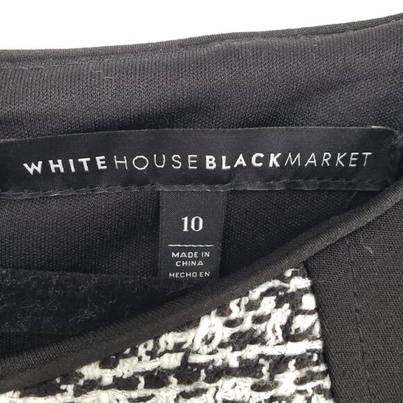White House Black Market Monochrome Midi Dress - Picture 2 of 8